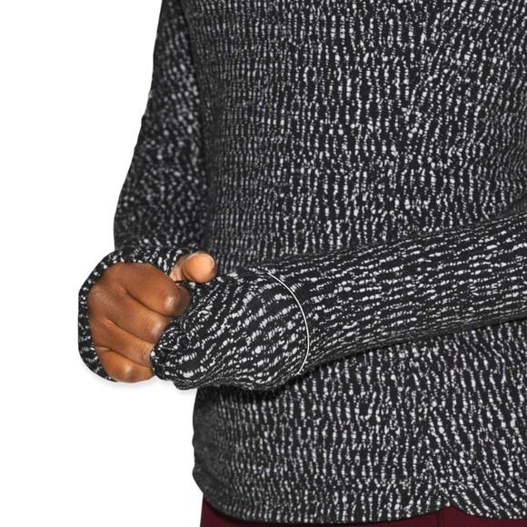 LULULEMON Runderful Long Sleeve RULU Knotted Jacquard Black White NWOT SZ 4 - Picture 3 of 16